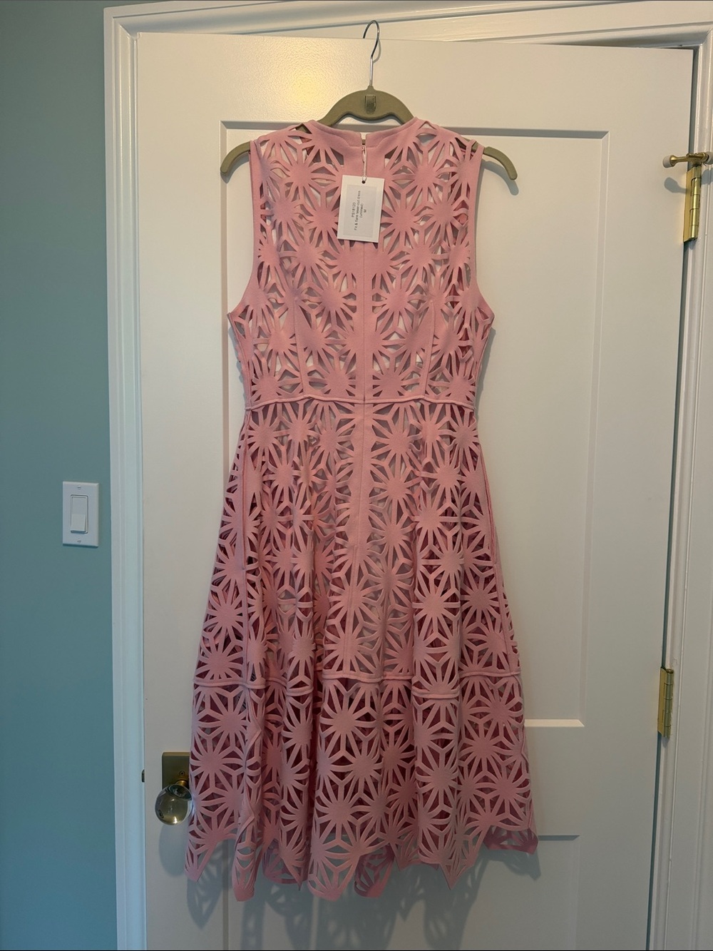 Paskal Laser-Cut Dress in Light Pink - Picture 3 of 5